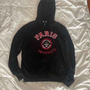 Paris Universite Black Hoodie